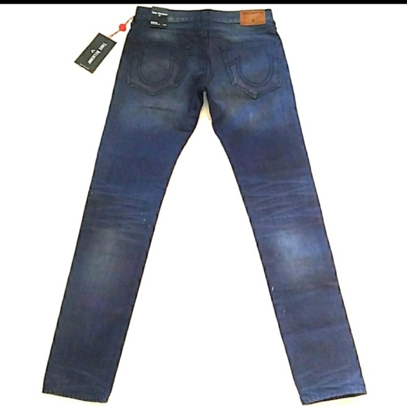 NWT True Religion Rocco Button Fly Relaxed Skinny